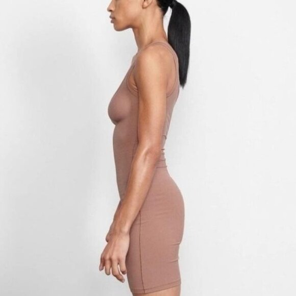 SKIMS Soft Lounge Rib Tank Dress Team USA Sienna Medium - Picture 12 of 13